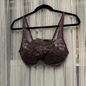 Soma Lace Underwire Bra in Mauve